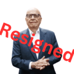 Rupert Murdoch's resignation, abandons ship as it approaches stormy waters.